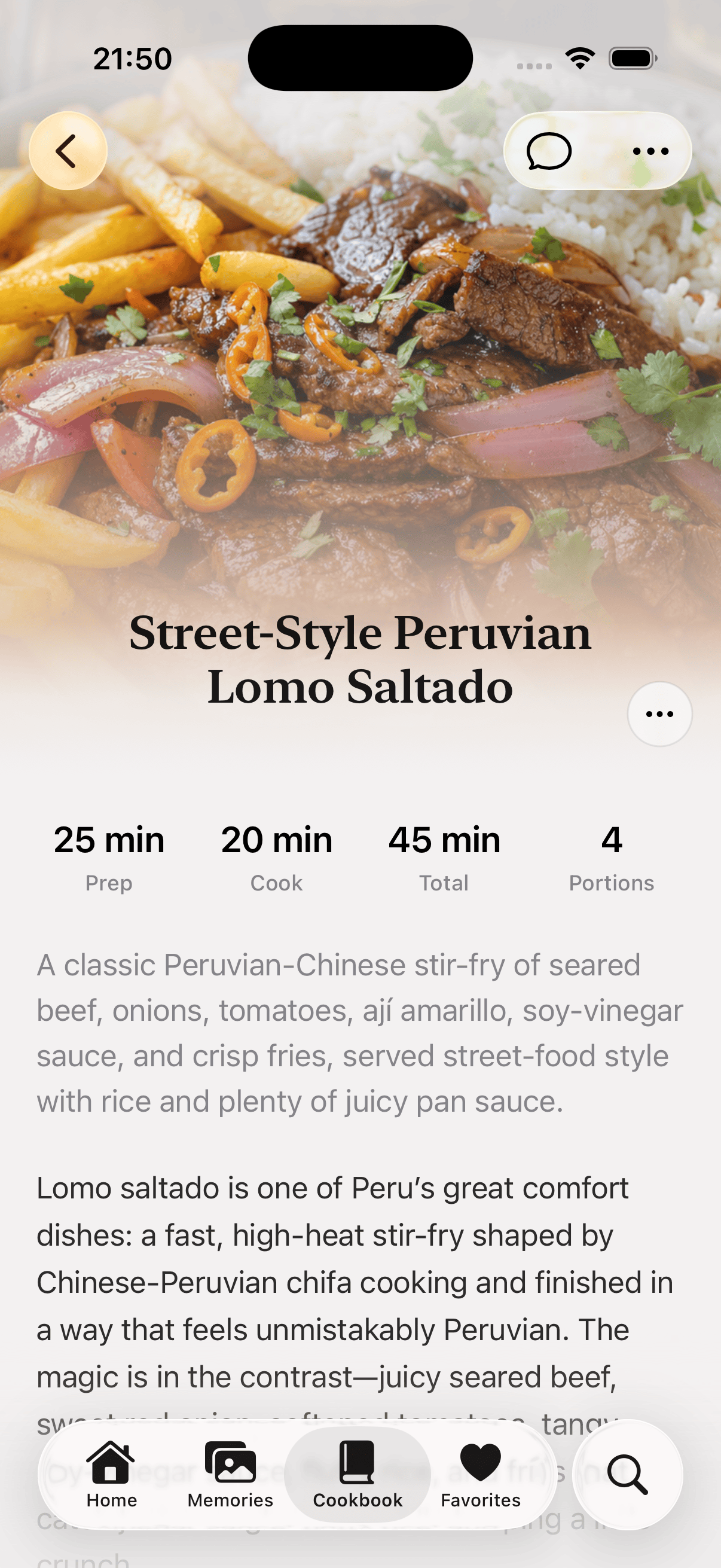 Sunday recipe page showing roast chicken with lemon potatoes